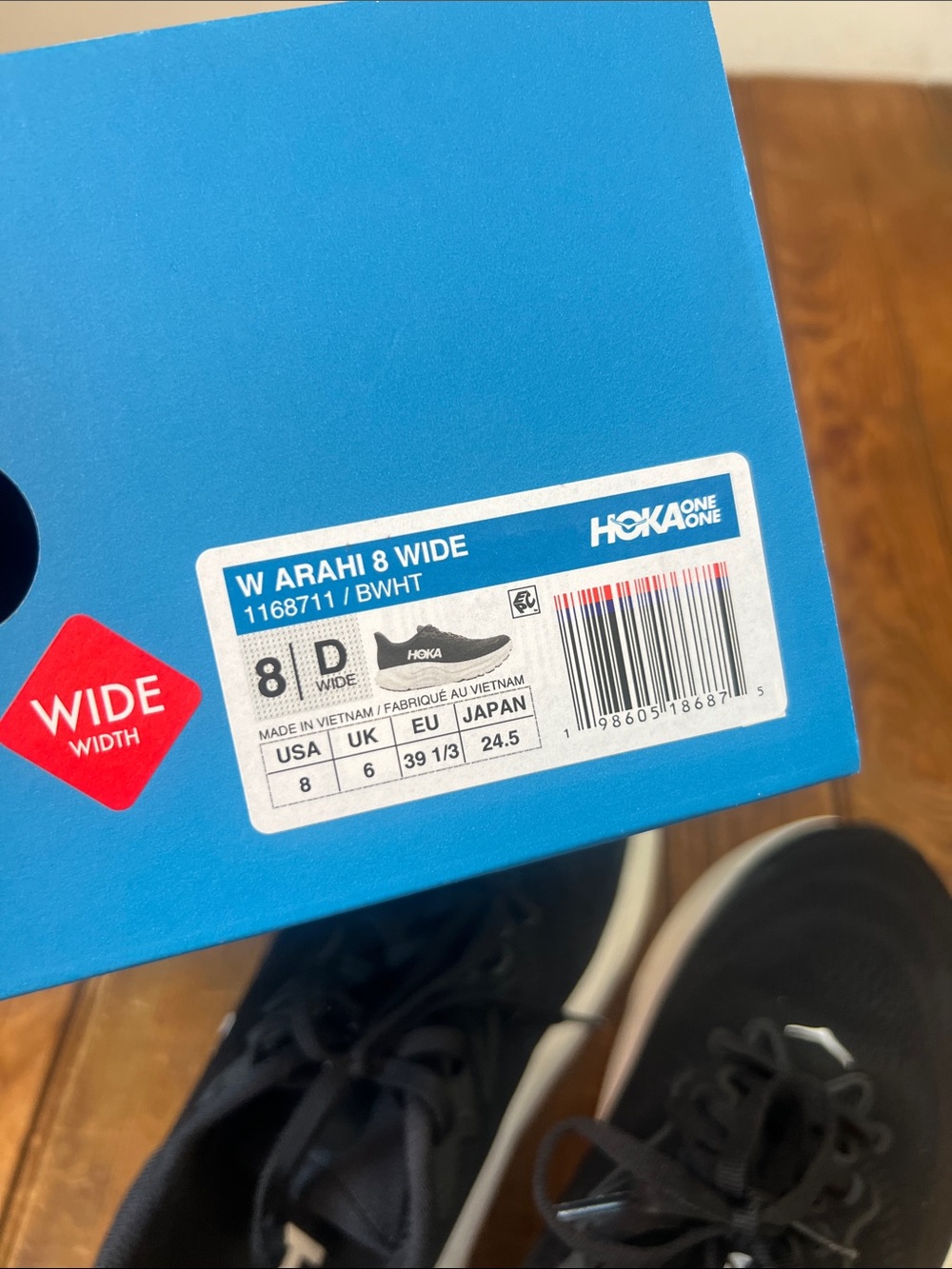Hoka Women’s Ahari Black and White Running Shoes Sneakers size 8 wide - Picture 5 of 8